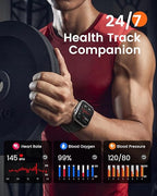 Smart Watch for Men for iPhone&Android: 100 Day+Battery Life, Smart Watch(Answer/Make Calls)