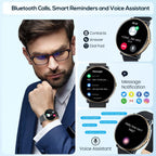 Smart Watches for Men Women Android iOS Phones Touchscreen Waterproof  Waterproof Blood Pressure Heart Rate Step Sport Pedometer