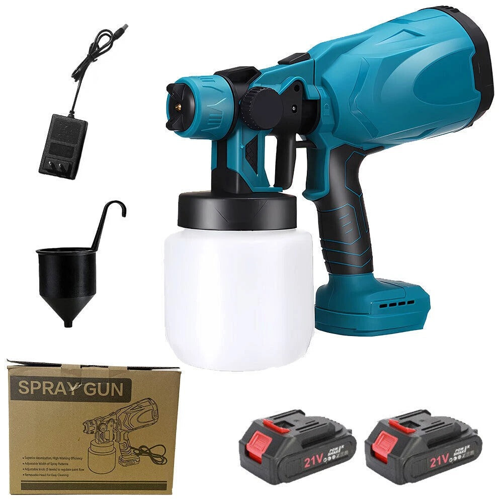 High Pressure Cordless Paint Sprayer Electric Airless HVLP Spray Gun