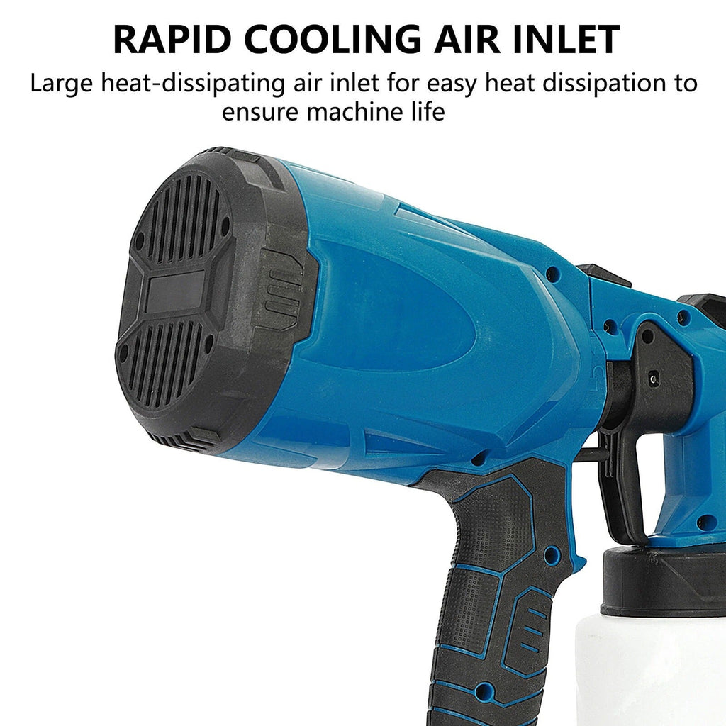 High Pressure Cordless Paint Sprayer Electric Airless HVLP Spray Gun