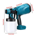 High Pressure Cordless Paint Sprayer Electric Airless HVLP Spray Gun
