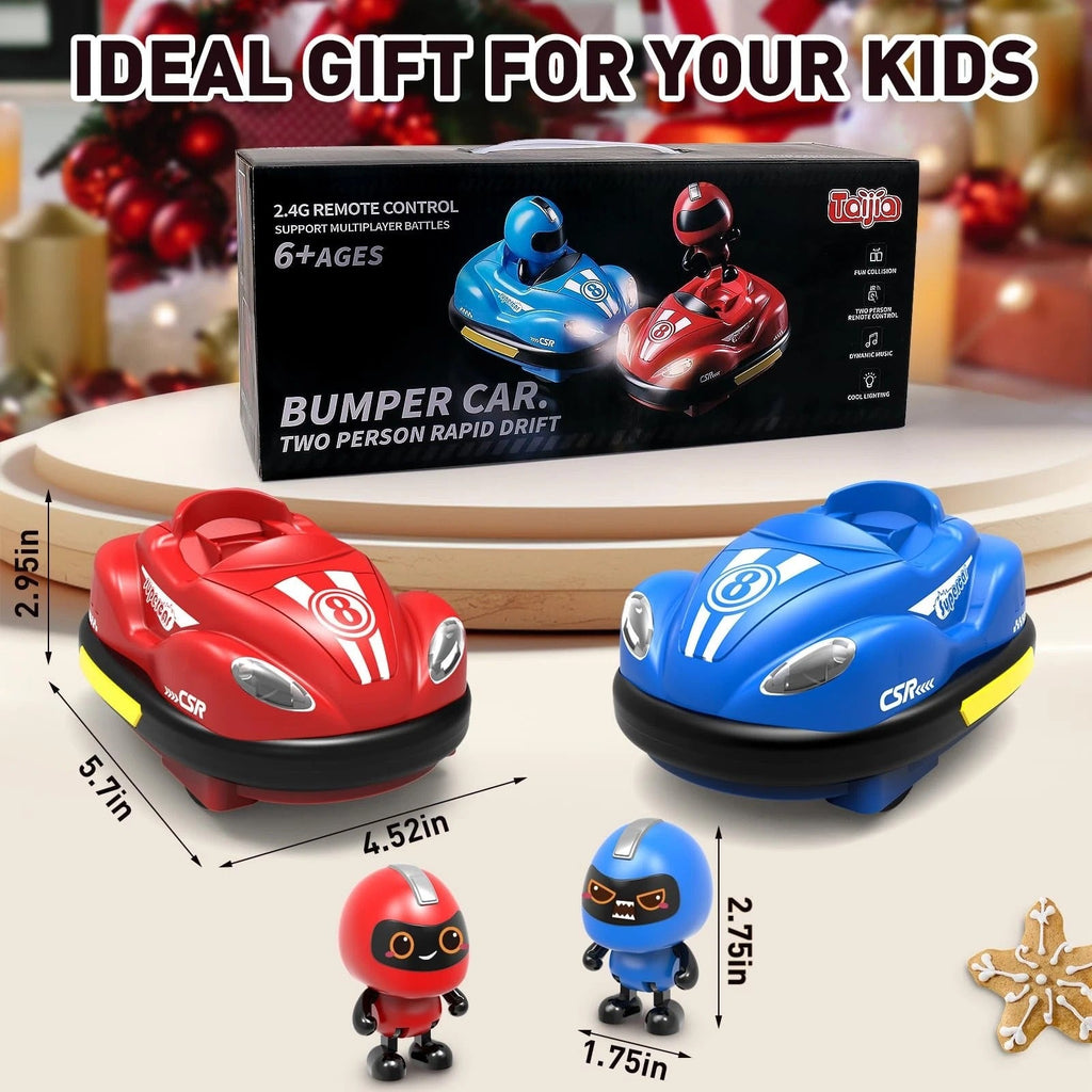 2 Pack Remote Control Bumper Cars | RC Ejecting Battle Toy for Kids