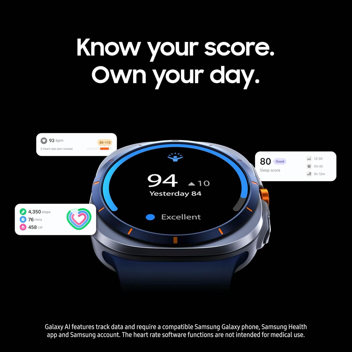 Galaxy Watch Ultra (2025) 47mm LTE Smartwatch, Titanium Casing, Advanced Sleep Coaching ⌚